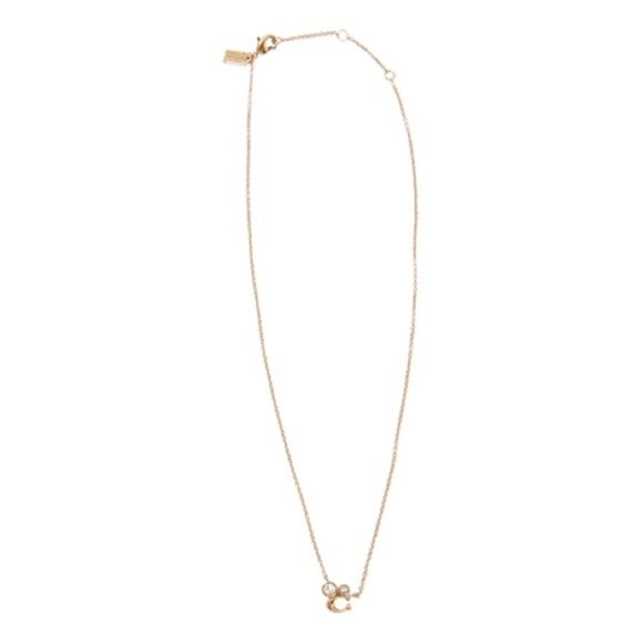 NEW Coach “C” Crystal Cluster Necklace - Picture 2 of 3